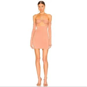 REVOLVE Imani Mini Dress in Nude Size M